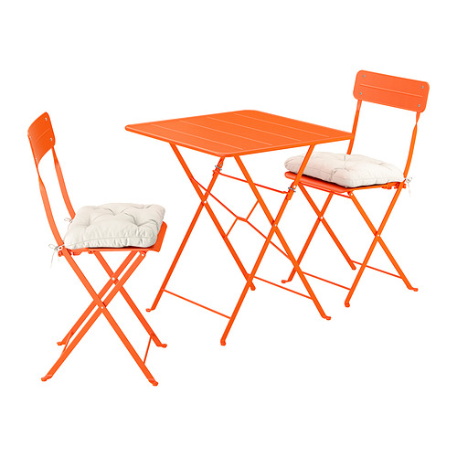 SUNDSÖ table and 2 folding chairs