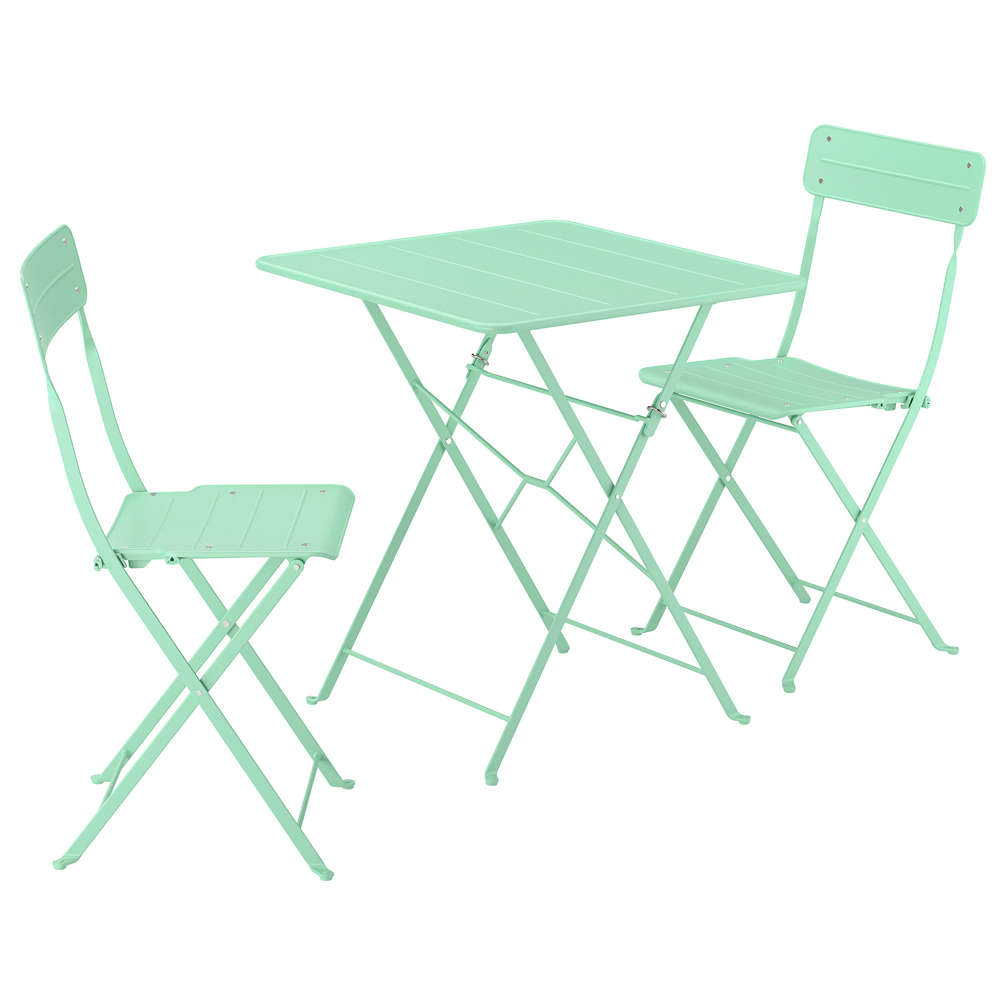 SUNDSÖ table and 2 folding chairs