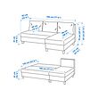 ÄLVDALEN 3-seat sofa-bed with chaise longue