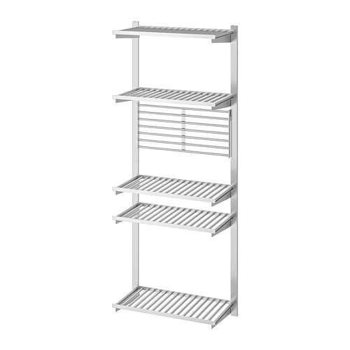 KUNGSFORS suspension rail with shelf/wll grid