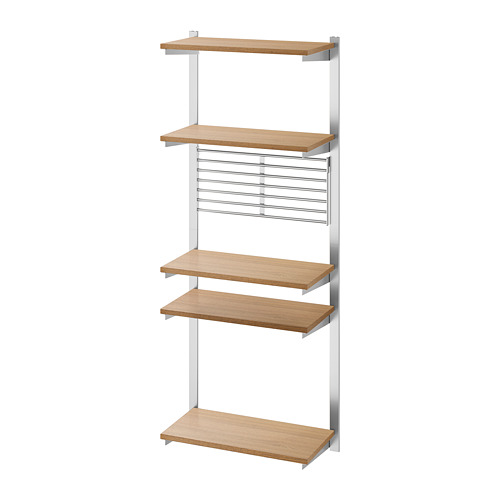 KUNGSFORS suspension rail with shelf/wll grid