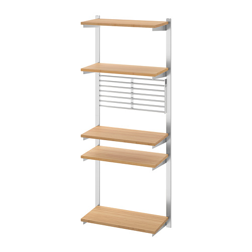 KUNGSFORS suspension rail with shelf/wll grid