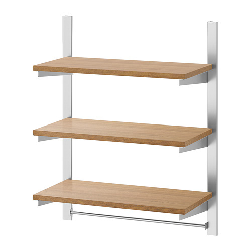 KUNGSFORS suspension rail w shelves and rail