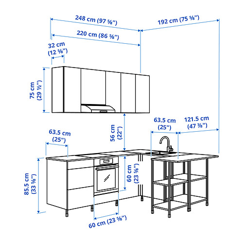 ENHET corner kitchen