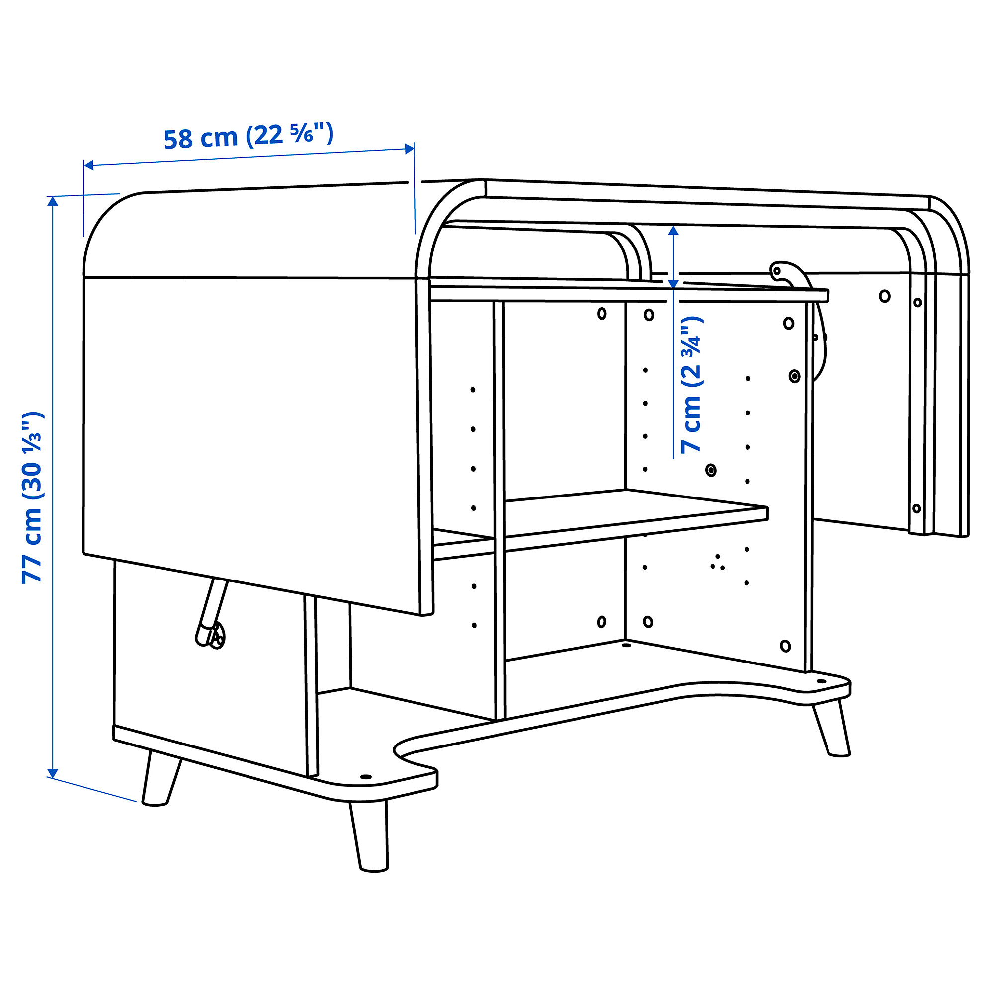 FÄLLSKÄR sideboard with desk function