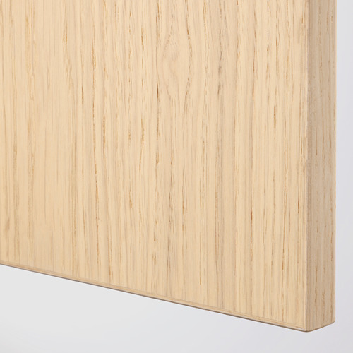 PAX/FORSAND/ÅHEIM wardrobe combination, white stained oak effect/mirror glass, 150x60x236 cm