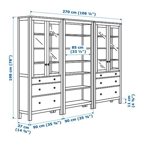 HEMNES 貯物組合連門/抽屜