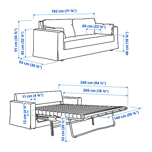 HYLTARP 2-seat sofa-bed