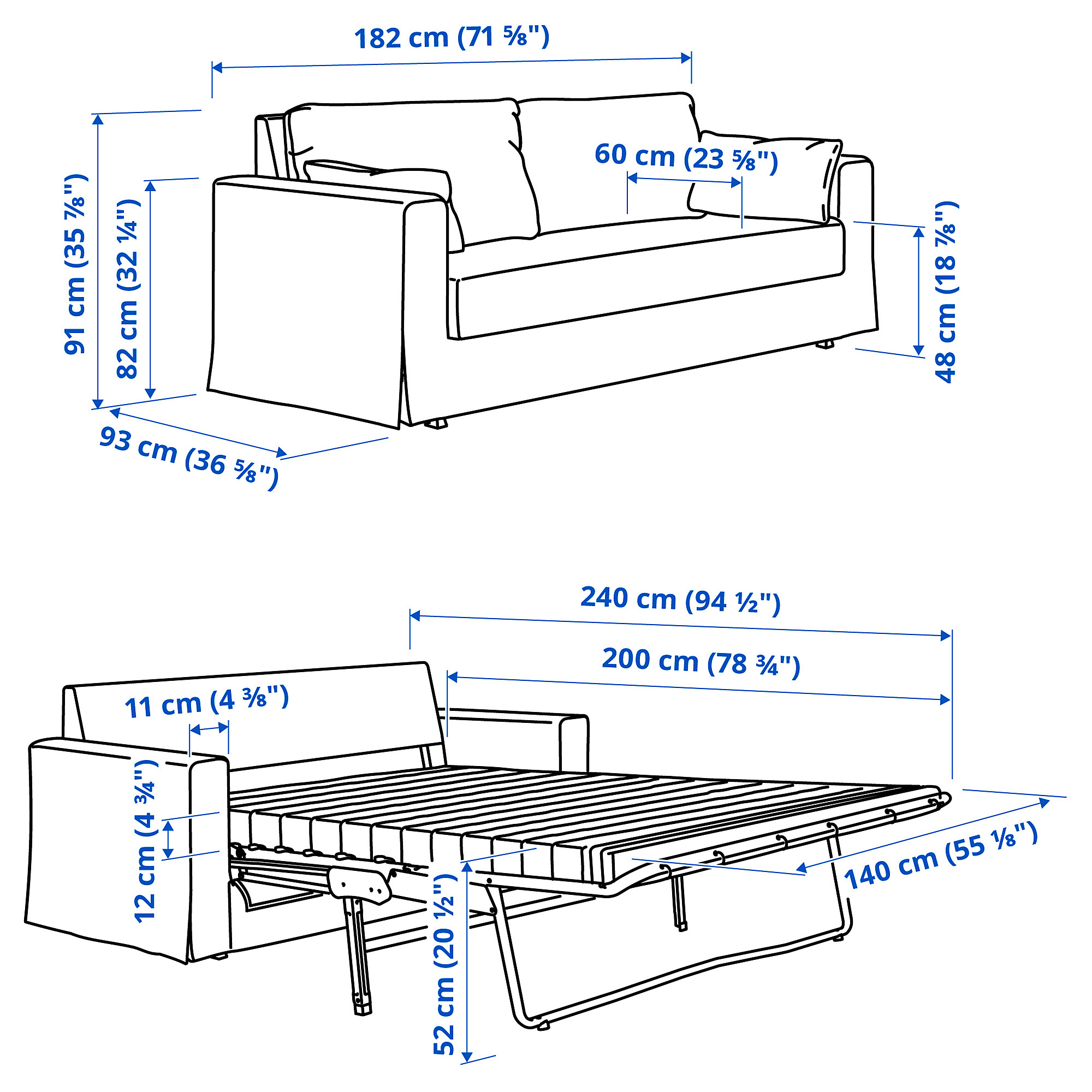 HYLTARP 2-seat sofa-bed