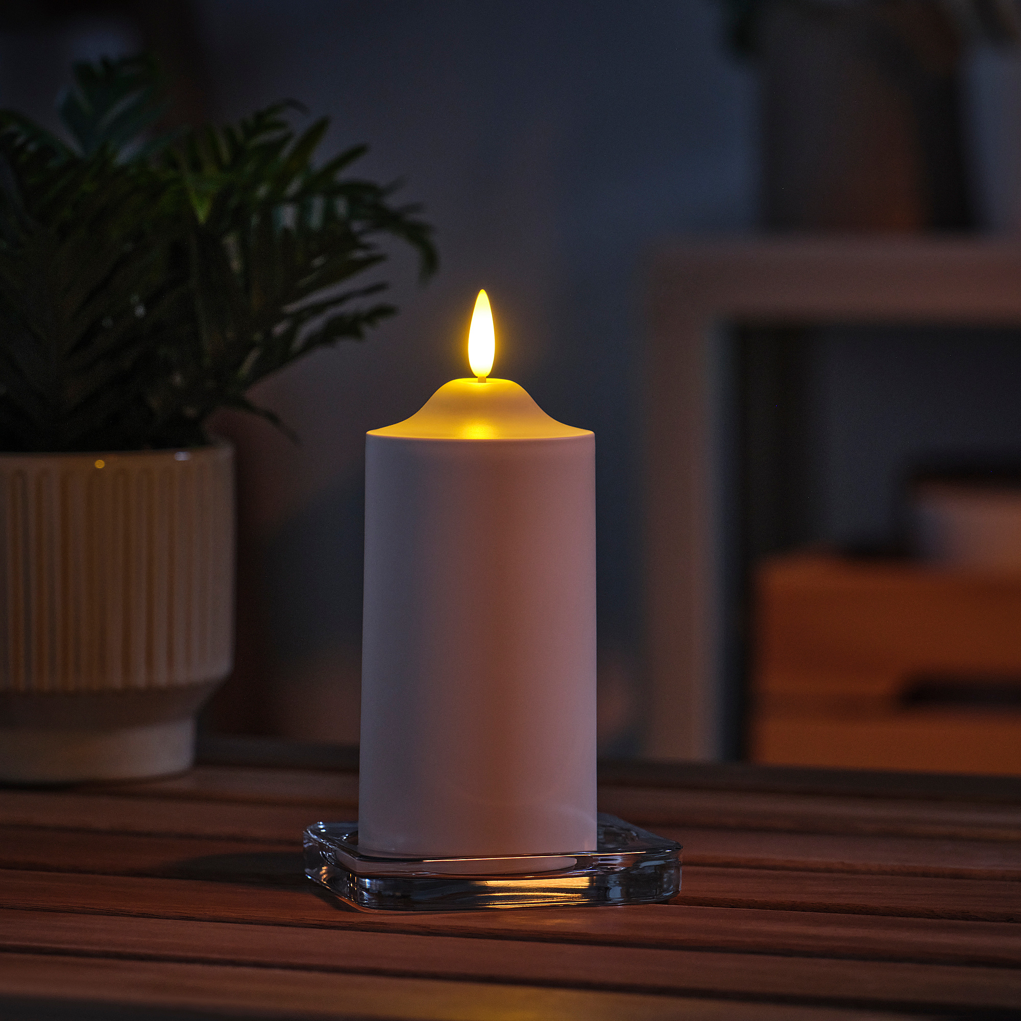 SMÅLOM LED pillar candle