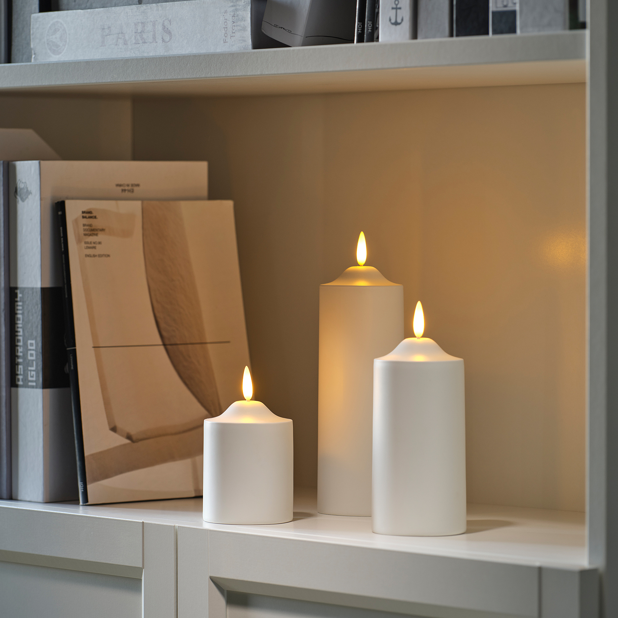 SMÅLOM LED pillar candle