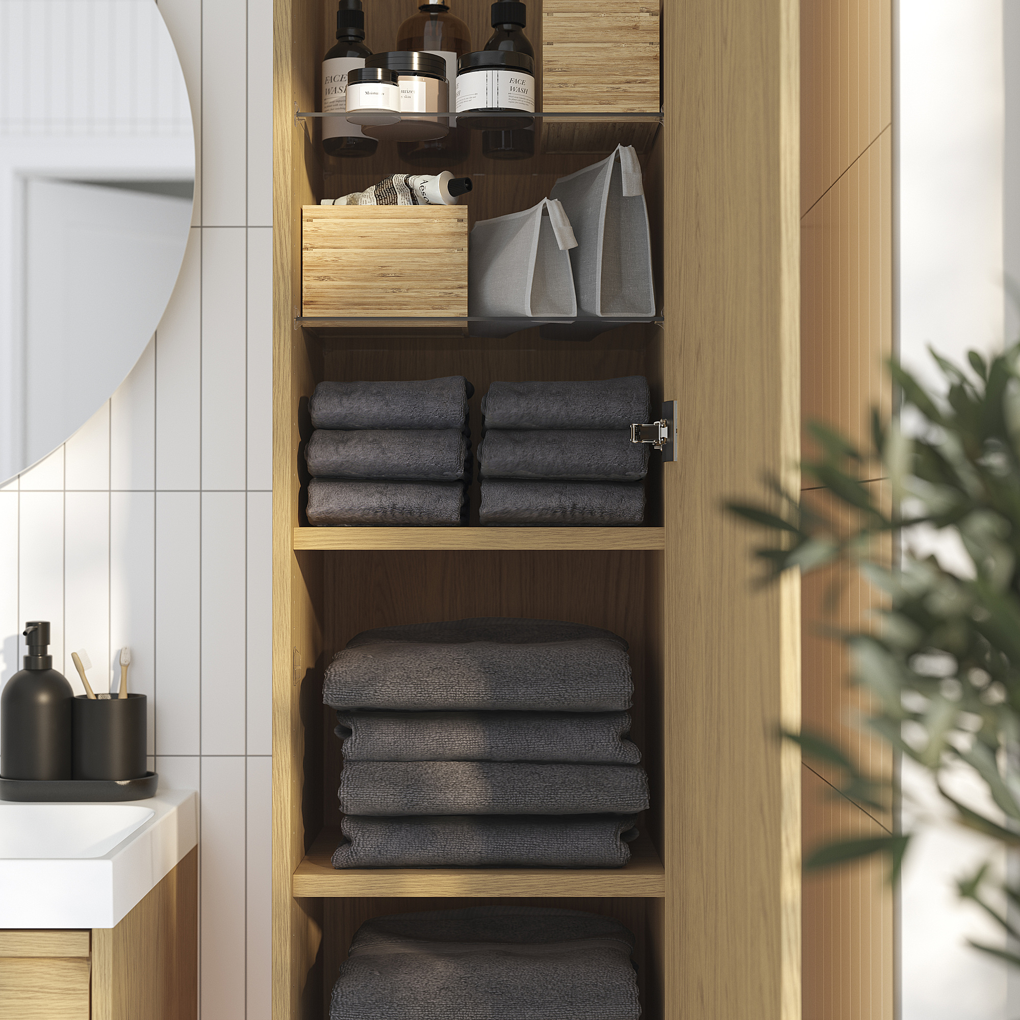 ÄNGSJÖN high cabinet with door