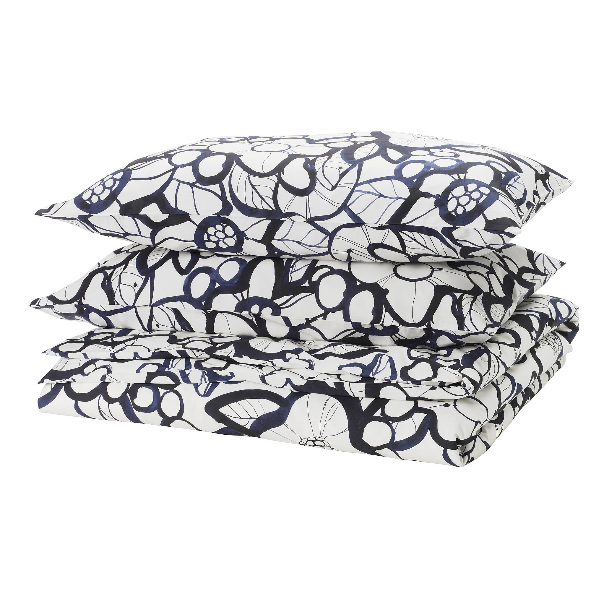 HÄRLIR duvet cover and 2 pillowcases