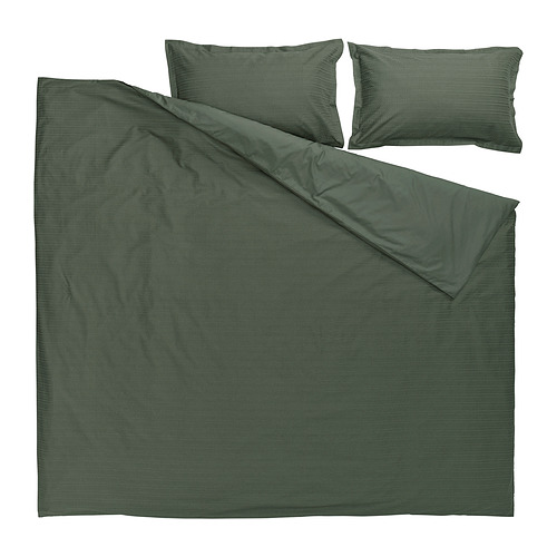 LUKTVICKER duvet cover and 2 pillowcases