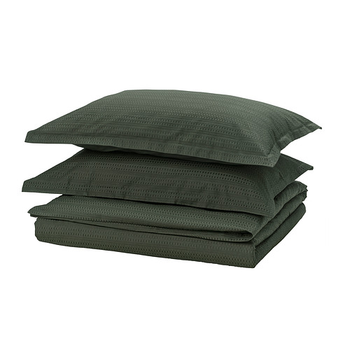 LUKTVICKER duvet cover and 2 pillowcases
