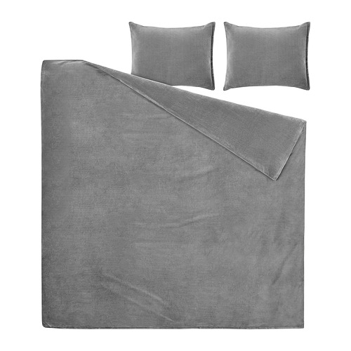 KRANSSALVIA duvet cover and 2 pillowcases