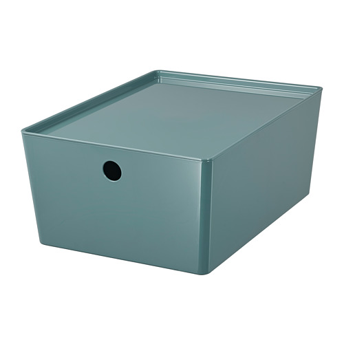 KUGGIS storage box with lid