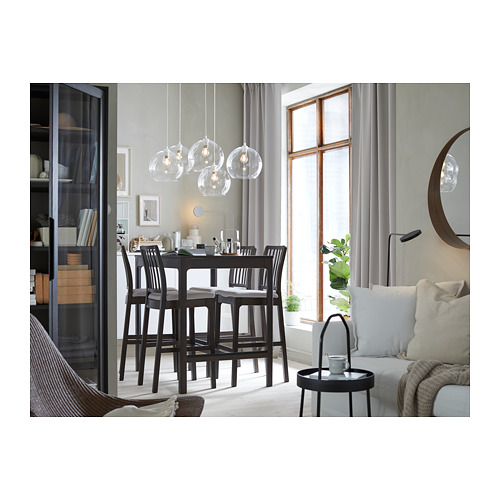 EKEDALEN bar stool with backrest