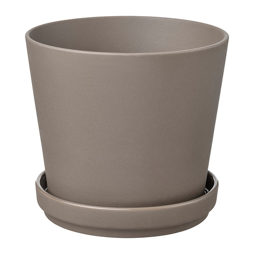 KLARBÄR plant pot with saucer