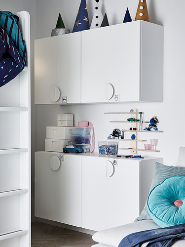 SMÅSTAD wall cabinet, white pale turquoise/with 1 shelf