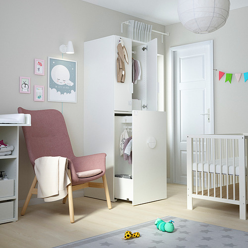 SMÅSTAD wardrobe with pull-out unit