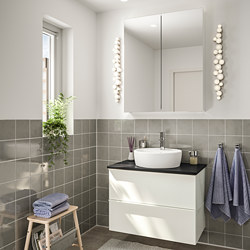 GODMORGON/TOLKEN/TÖRNVIKEN - 浴室貯物組合 5件裝, 白色/炭黑色 DALSKÄR水龍頭 | IKEA 香港及澳門 - PE750468_S3