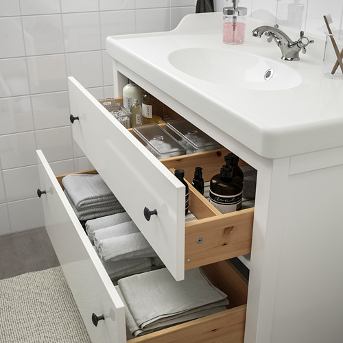 HEMNES/RÄTTVIKEN bathroom furniture, set of 5