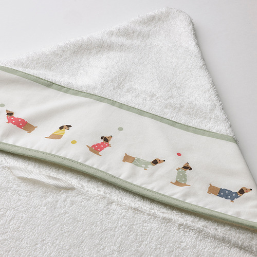 DRÖMSLOTT baby towel with hood