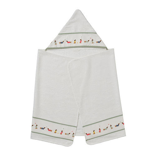 DRÖMSLOTT baby towel with hood