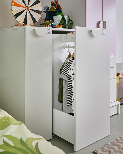 SMÅSTAD wardrobe with pull-out unit