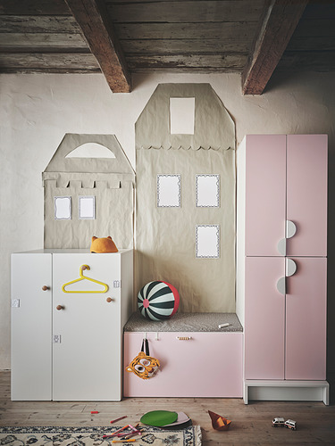 SMÅSTAD wardrobe with pull-out unit