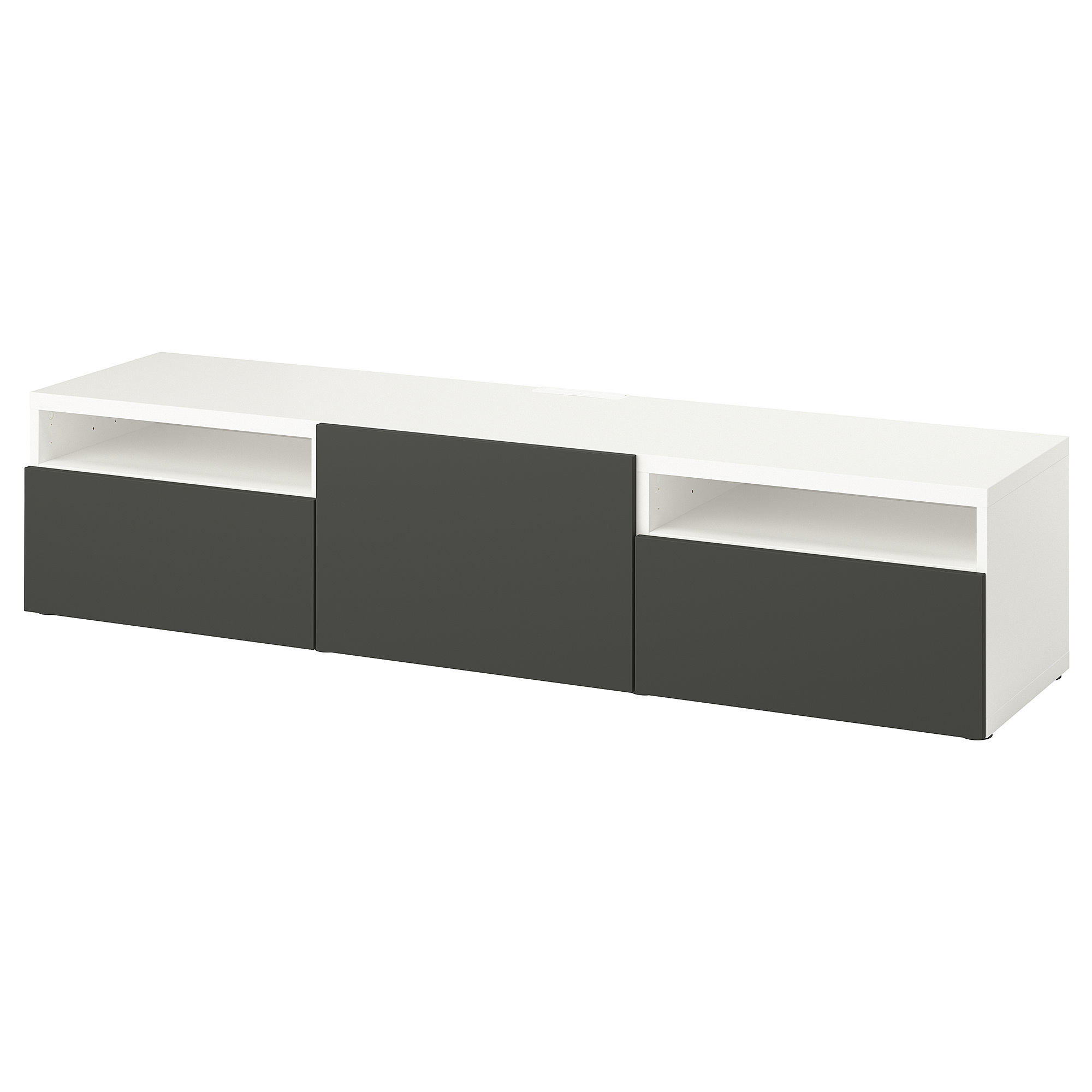 BESTÅ TV bench with drawers and door