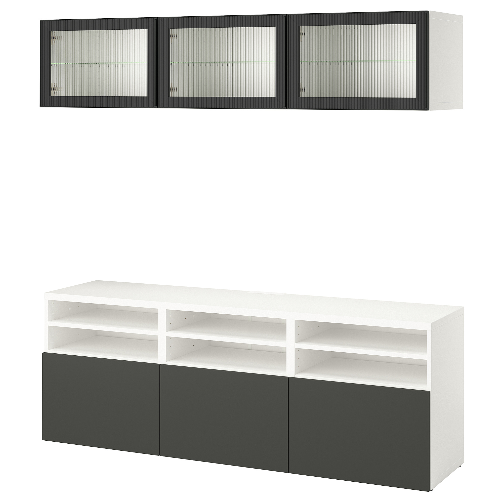 BESTÅ TV storage combination/glass doors