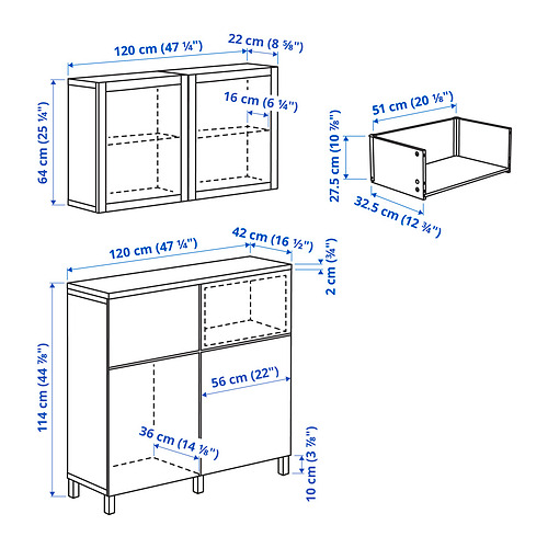 BESTÅ storage combination w doors/drawers