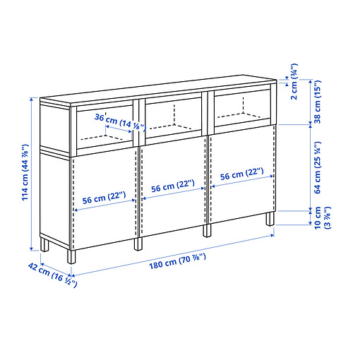 BESTÅ storage combination with doors