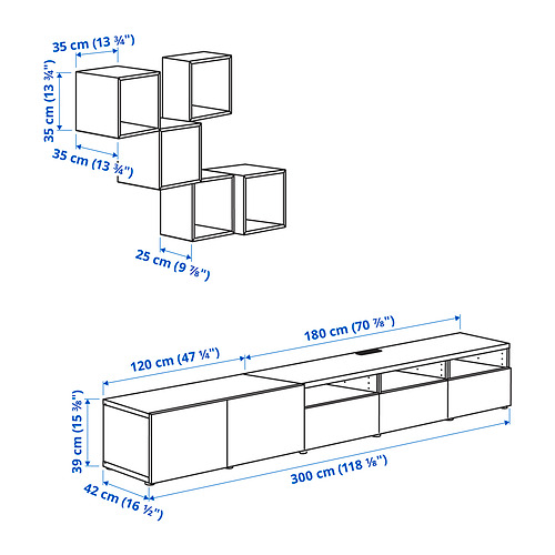 EKET/BESTÅ cabinet combination for TV
