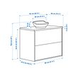 TÄNNFORSEN/VÄSTERSJÖN wash-stnd w drawers/wash-basin