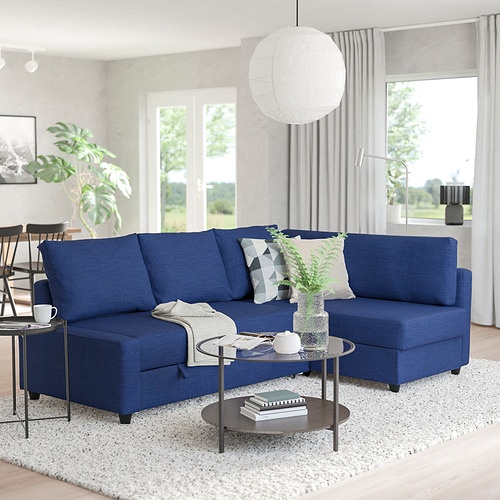 KLAGSHAMN/FRIHETEN corner sofa-bed with storage