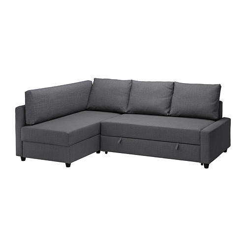 KLAGSHAMN/FRIHETEN corner sofa-bed with storage