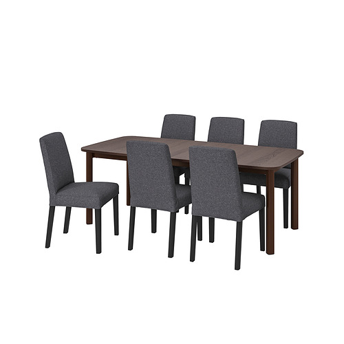 BERGMUND/STRANDTORP table and 6 chairs
