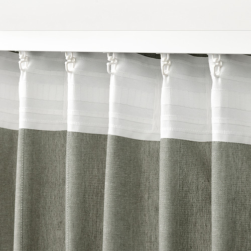 LENDA curtains with tie-backs, 1 pair