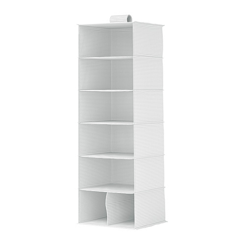 STUK - hanging storage with 7 compartments, white/black, 30x30x90 cm | IKEA Hong Kong and Macau - PE992630_S4