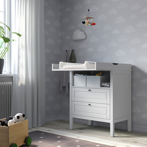 SUNDVIK changing table/chest of drawers