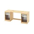 TROFAST desk with mesh storage boxes/trays