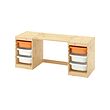 TROFAST desk with storage boxes