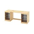 TROFAST desk with mesh storage boxes