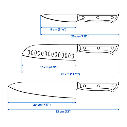 VARDAGEN 3-piece knife set