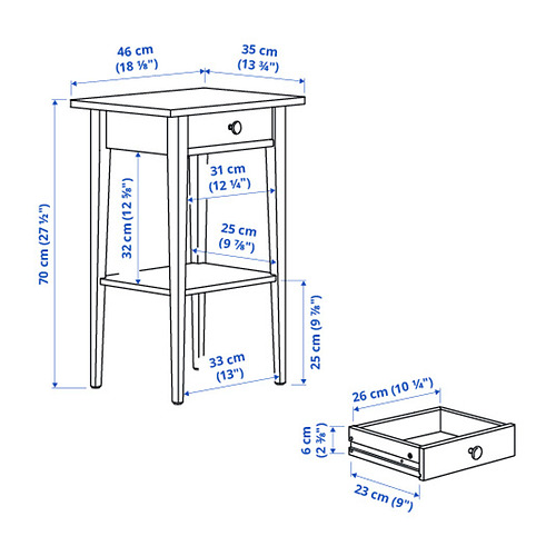 HEMNES 床頭几