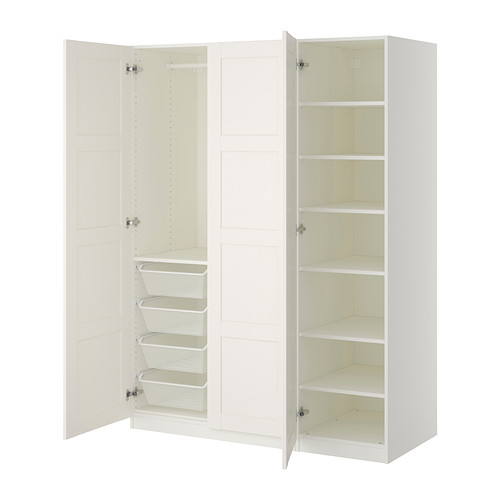 PAX/BERGSBO wardrobe, white/Bergsbo white, 150x60x201 cm