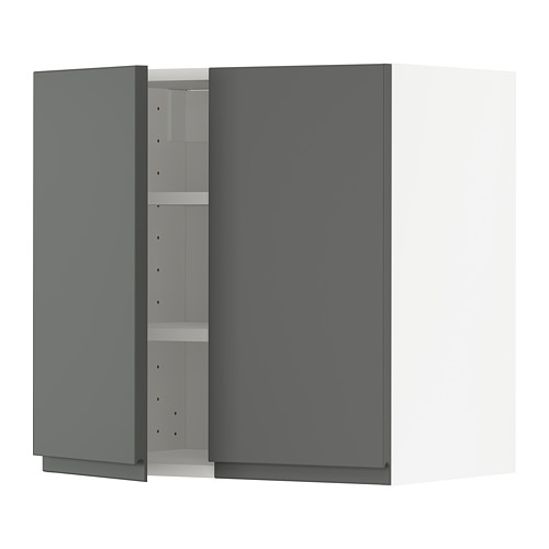 METOD wall cabinet with shelves/2 doors